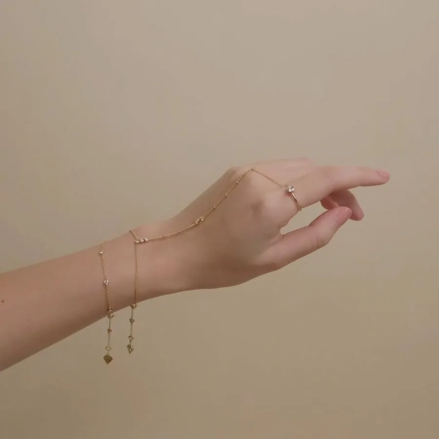 Multi Brilliant Bezel 14K Gold Vermeil Bracelet