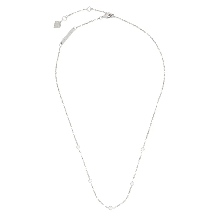 Multi Brilliant Bezel 925 Sterling Silver Necklace
