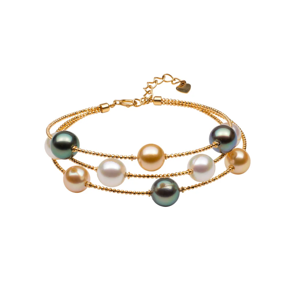Multi Color 3 Strand Bracelet