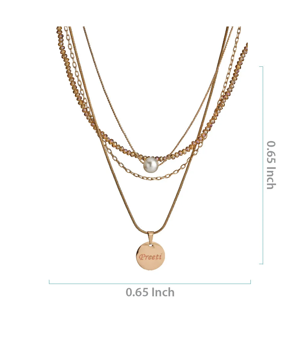 Name Engraved Ladies Pendant