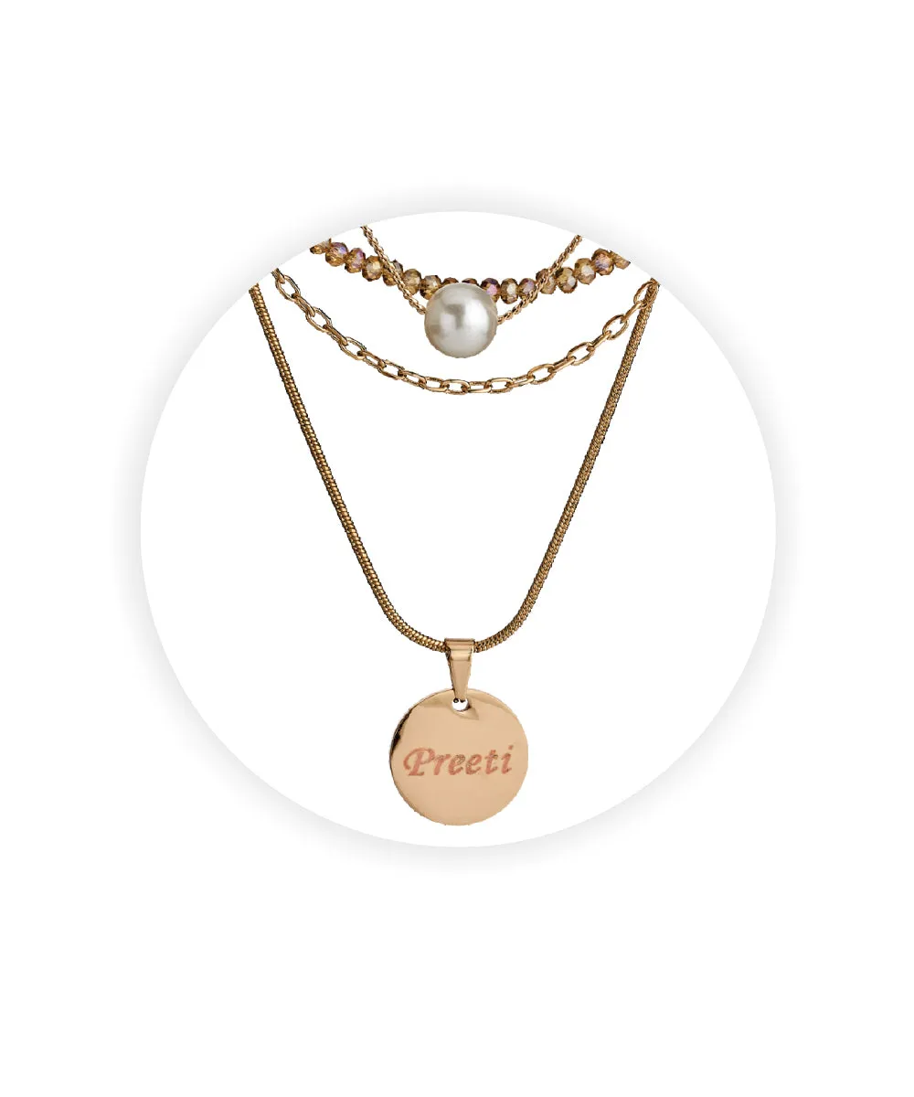 Name Engraved Ladies Pendant