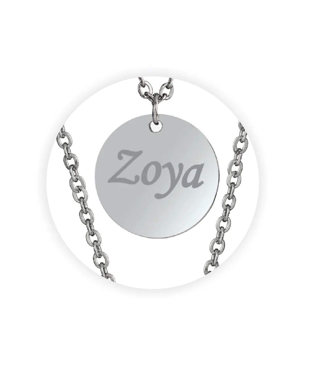 Name Engraved Ladies Pendant
