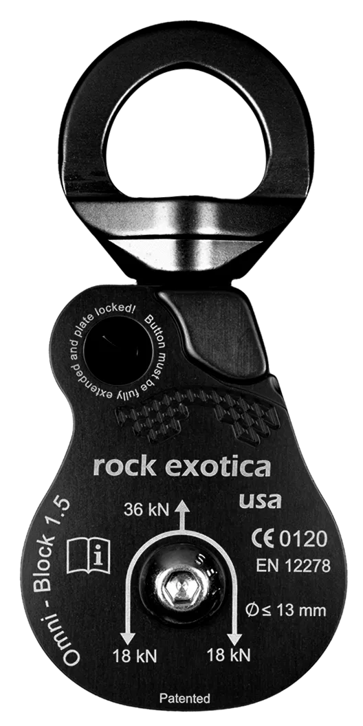 Omni-Block Swivel Pulley, Single - Rock Exotica