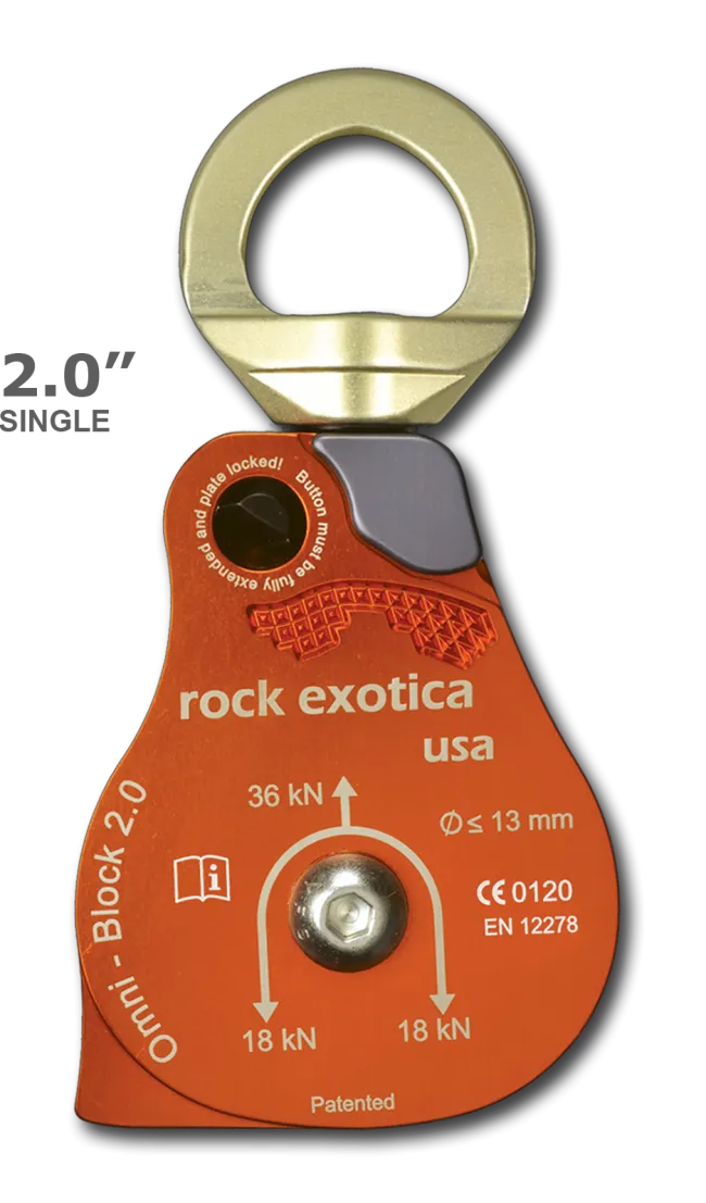 Omni-Block Swivel Pulley, Single - Rock Exotica