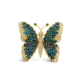 Paraiba Tourmaline Butterfly Pin
