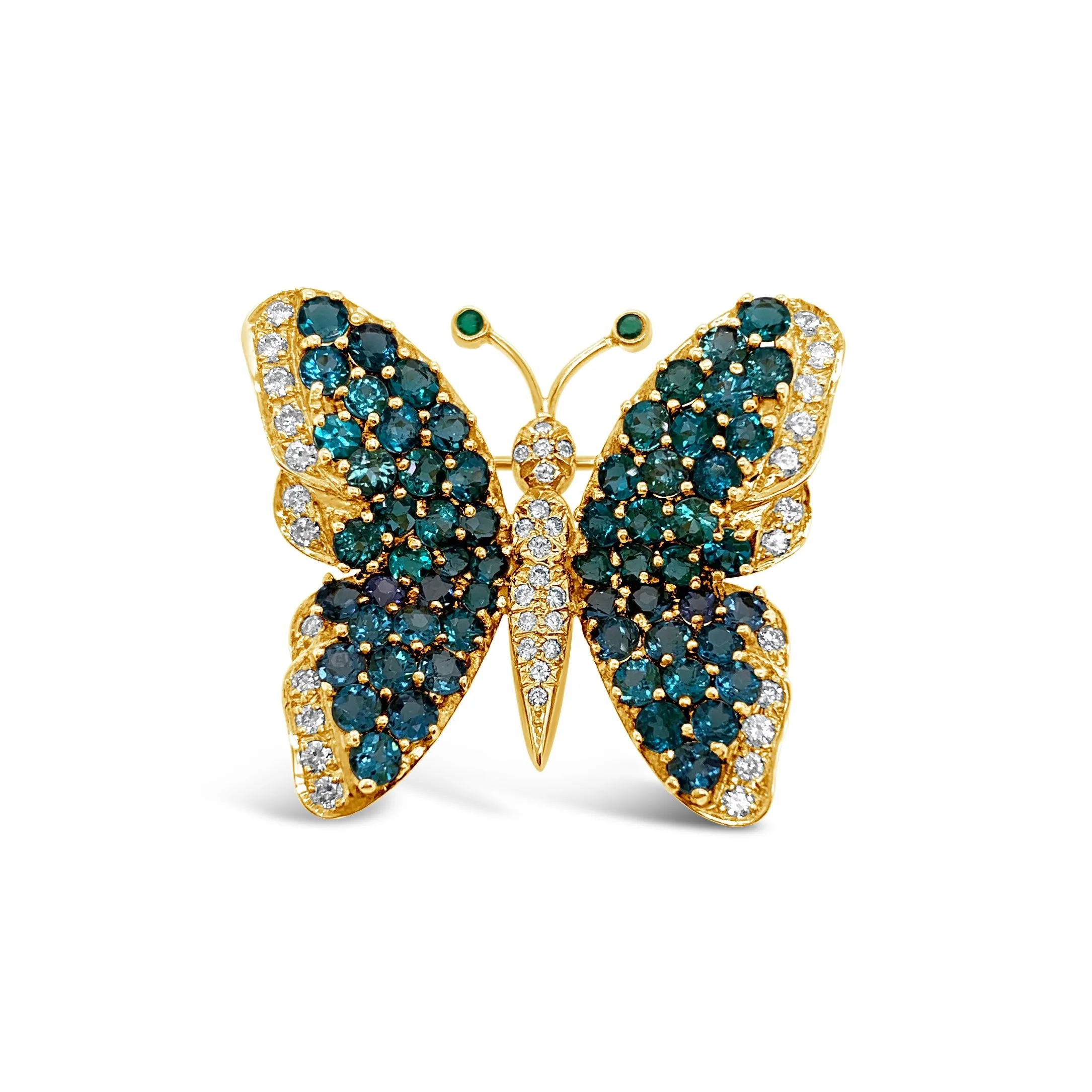 Paraiba Tourmaline Butterfly Pin