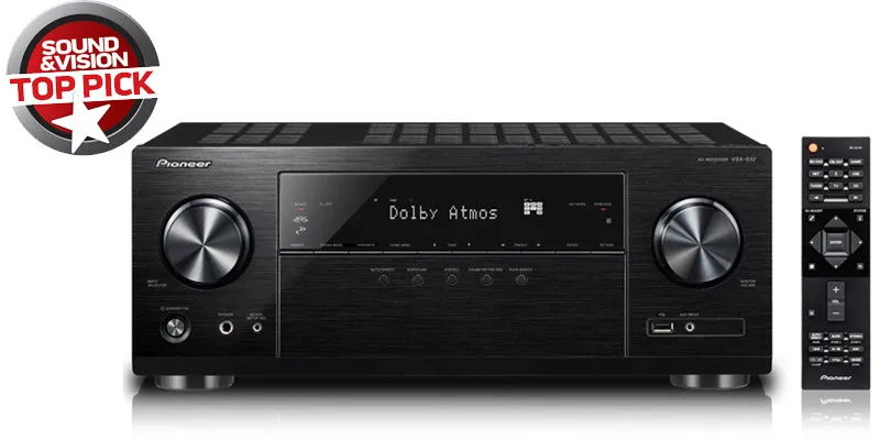 Pioneer VSX-832 5.1 Channel Receiver 4K Chromecast Bluetooth WiFi Atmos 825W (Certified Refurbished)