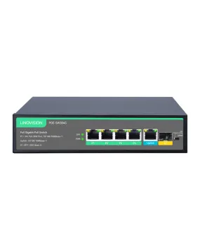 (POE-SW304G) 4 Ports Full Gigabit IEEE802.3af/at POE Switch with 1 GE and 1 SFP Uplink