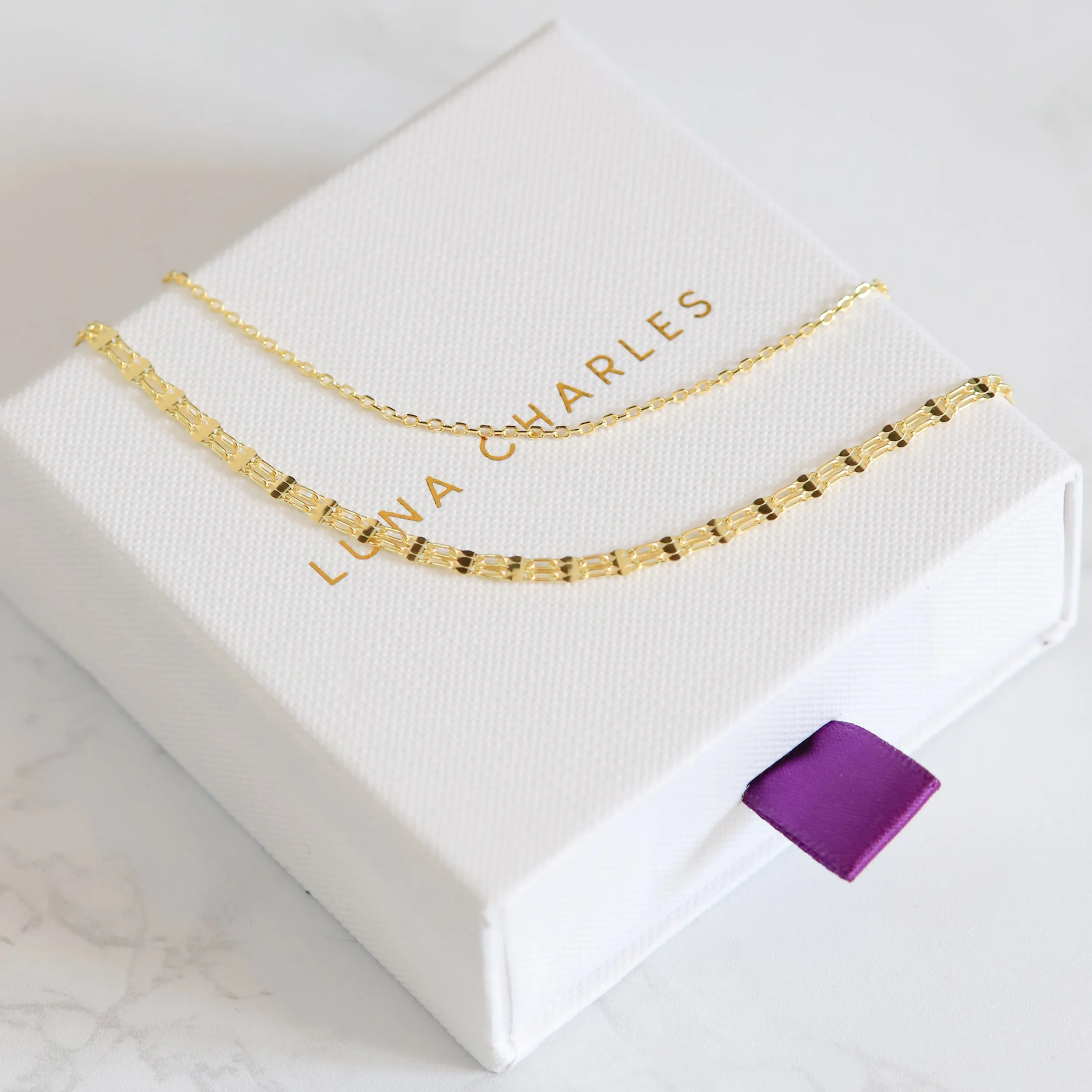 Raine Multi Layer Chain Necklace | 18k Gold Plated