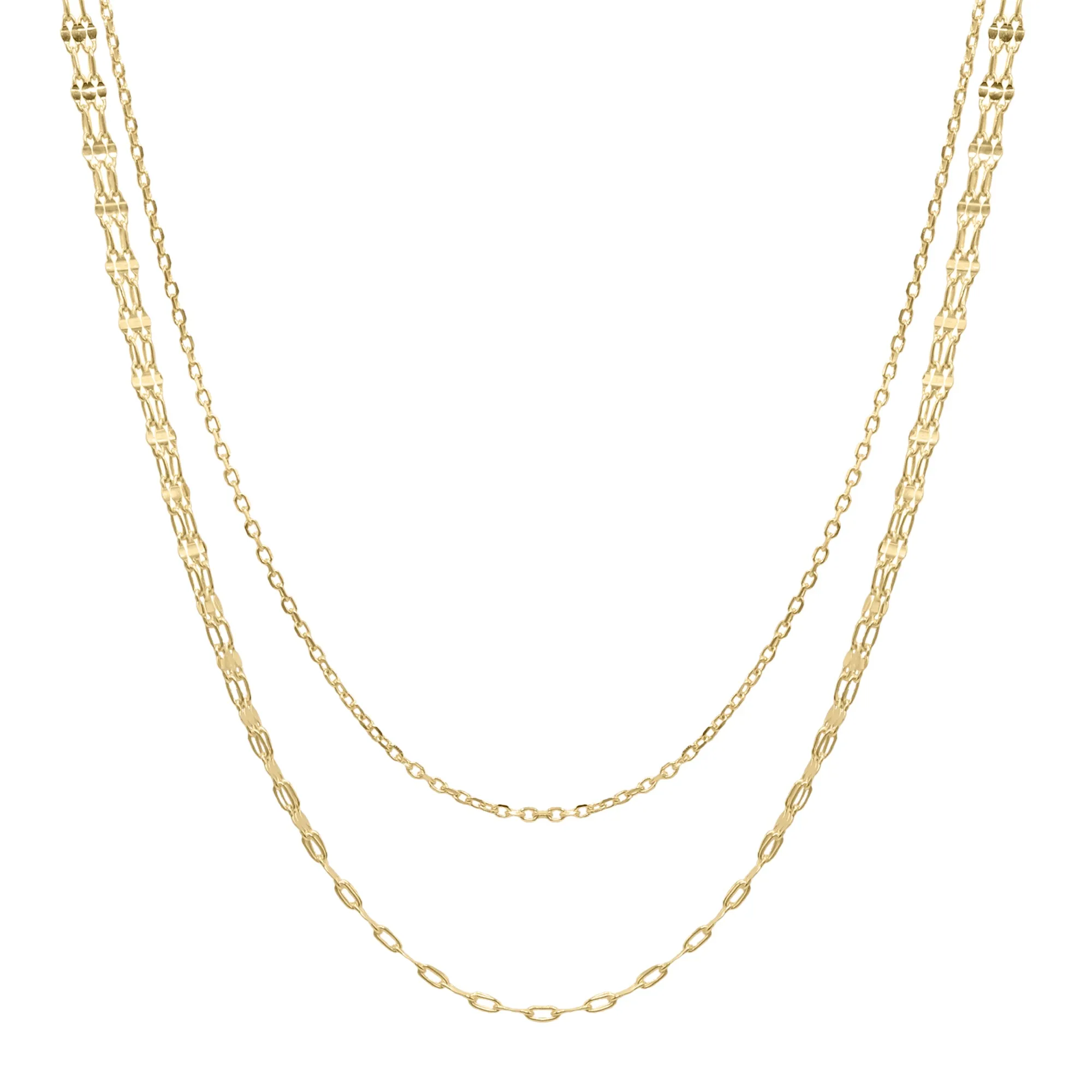 Raine Multi Layer Chain Necklace | 18k Gold Plated