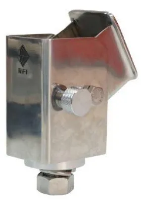 RFi Folding Bull Bar Bracket for Mobile Signal Booster Antenna - Chrome Stainless Steel
