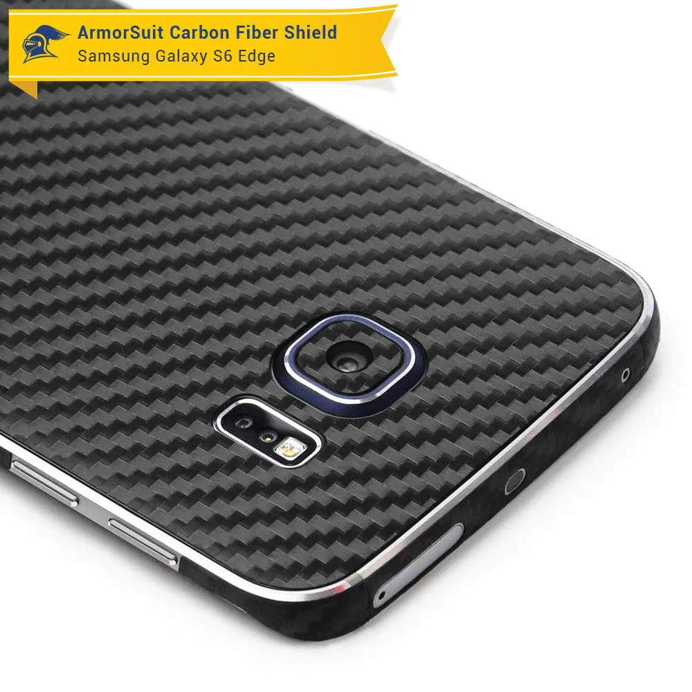 Samsung Galaxy S6 Edge Screen Protector [Full Screen Coverage]   Carbon Fiber Skin