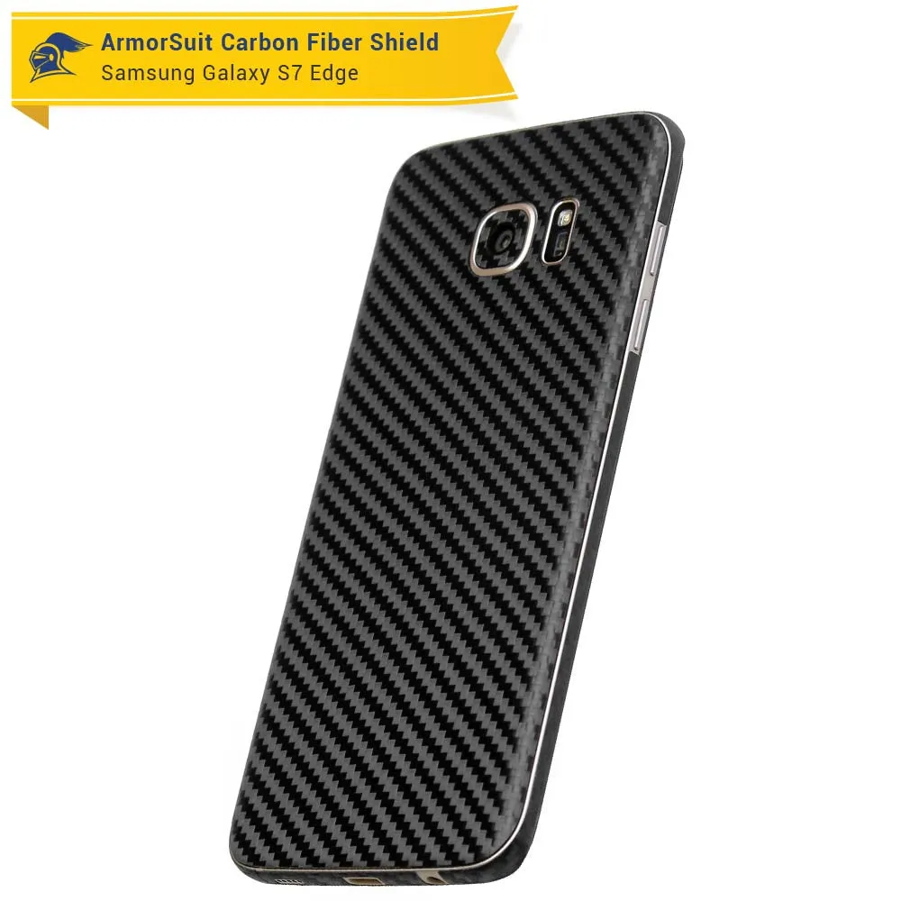 Samsung Galaxy S7 Edge Screen Protector [Full Screen Coverage]   Carbon Fiber Skin