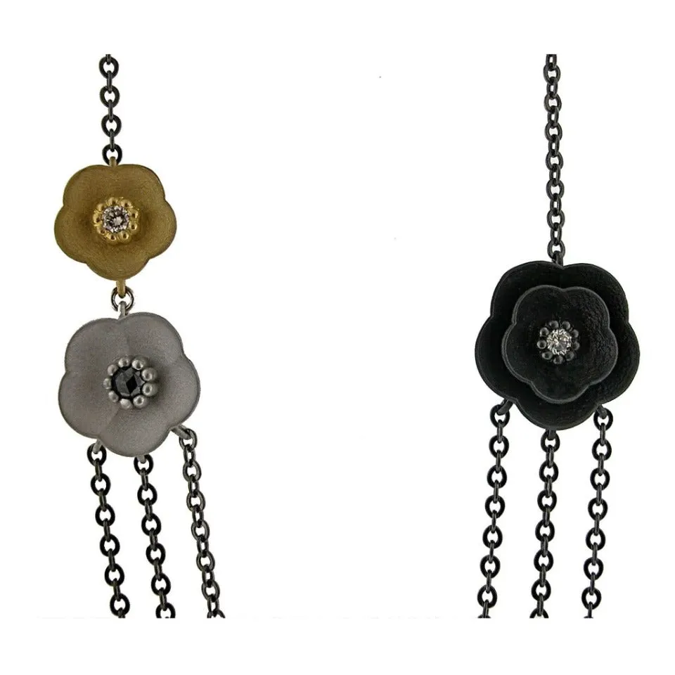 Series 46 | Cherry Blossom Necklace 3, 18k, Silver   Diamonds