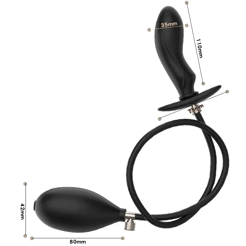 Silicone Inflated Super Big Anal Plug Extender Dilatador