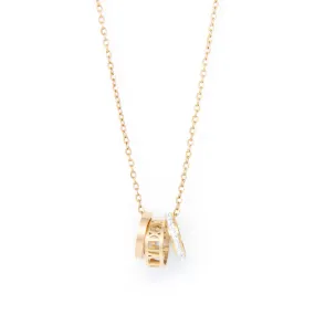 Stainless Steel Rose Gold 3pc Cylindrical Pendant