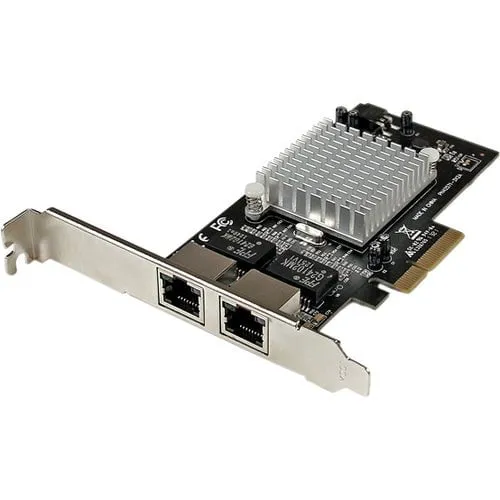 StarTech.com 2 Port Network Card - PCI Express x4 - 1024 MB/s Data Transfer Rate - 2 Port(s) - 2 x Network (RJ-45) - Twisted Pair - 10/100/1000Base-T - Plug-in Card