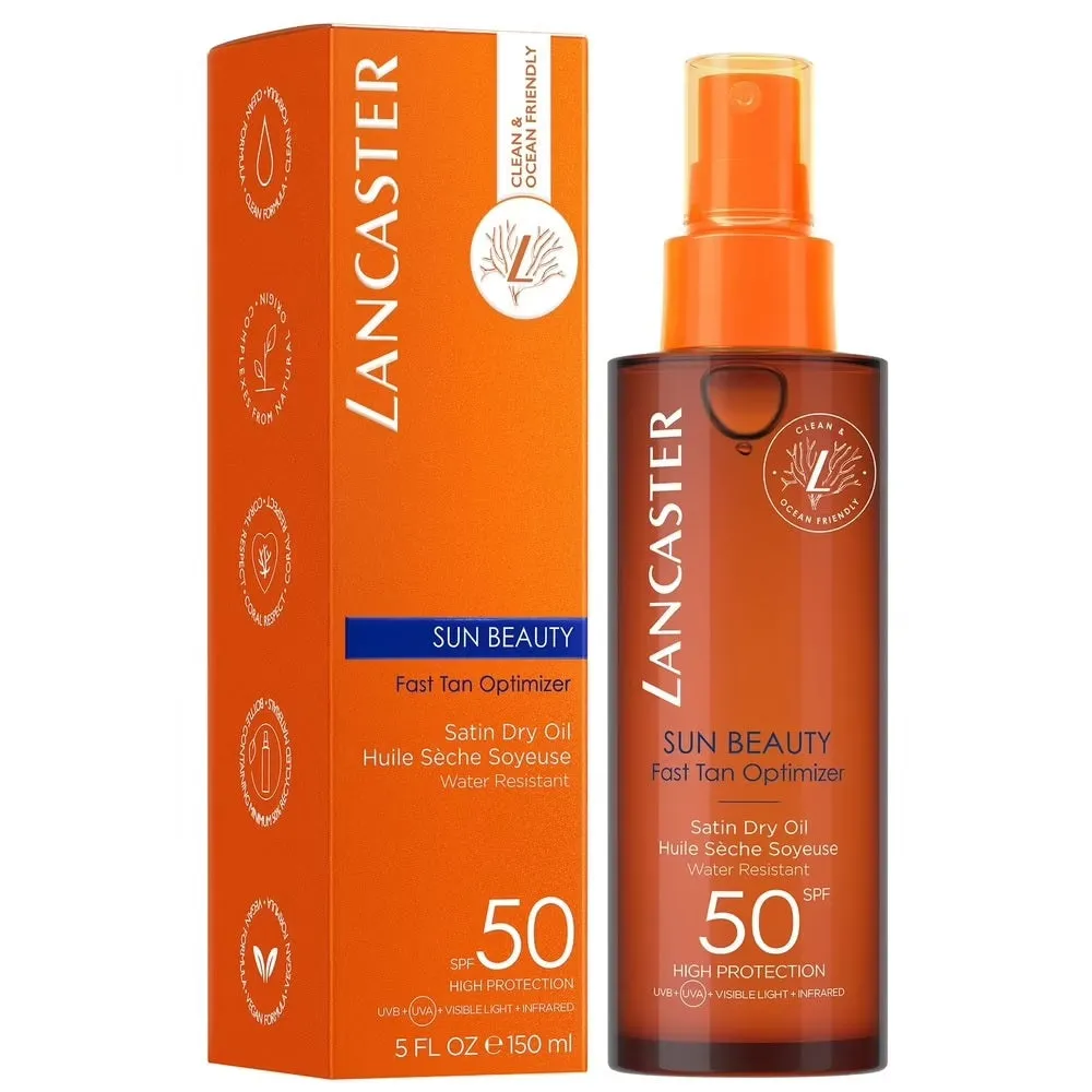Sun Beauty Fast Tan Optimizer Satin Dry Oil SPF50 suchy olejek przyspieszający opalanie 150ml