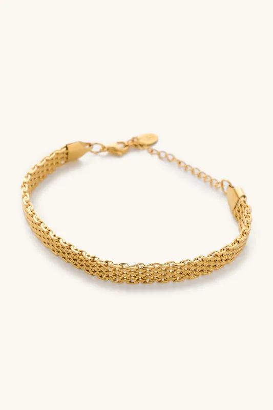 trina gold watch band bracelet