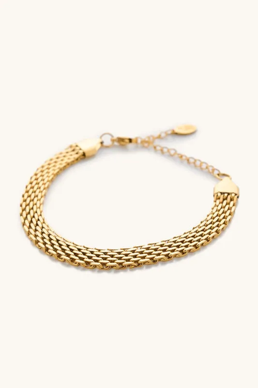 trina gold watch band bracelet