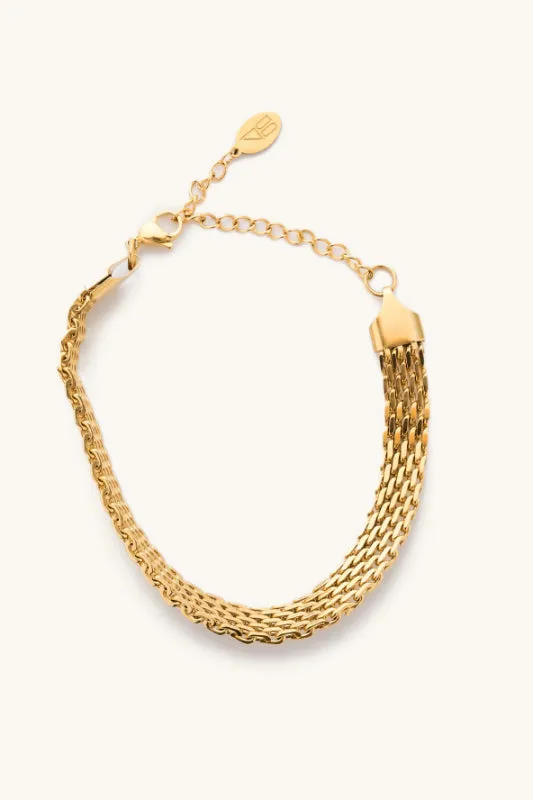 trina gold watch band bracelet
