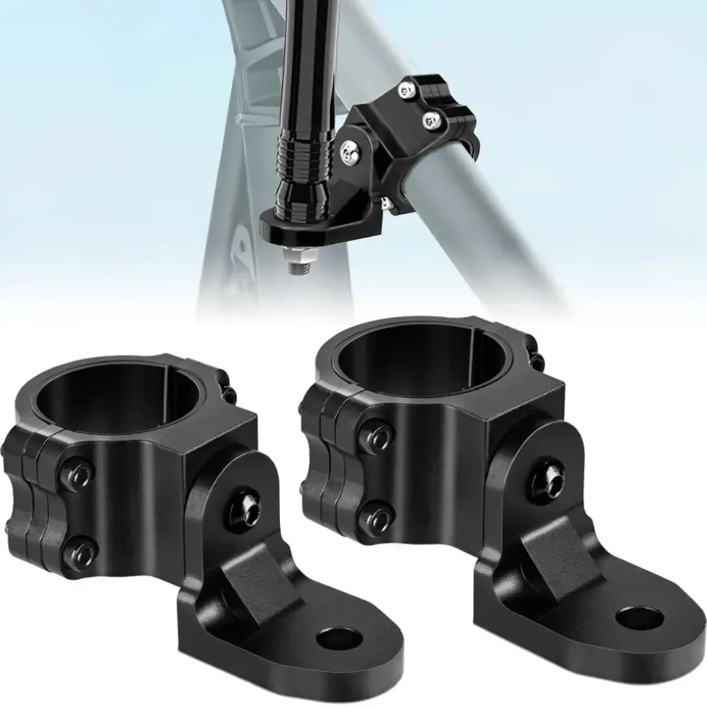 UTV Flag Antenna Mount Bracket 1.5in-1.75in | 1.75in-2in Round Roll Cage Black