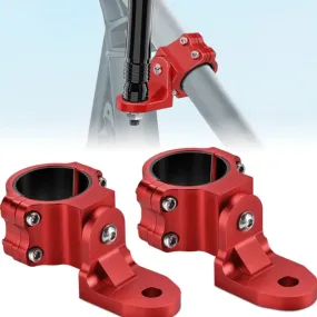 UTV Flag Antenna Mount Bracket 1.5in-1.75in | 1.75in-2in Round Roll Cage Red