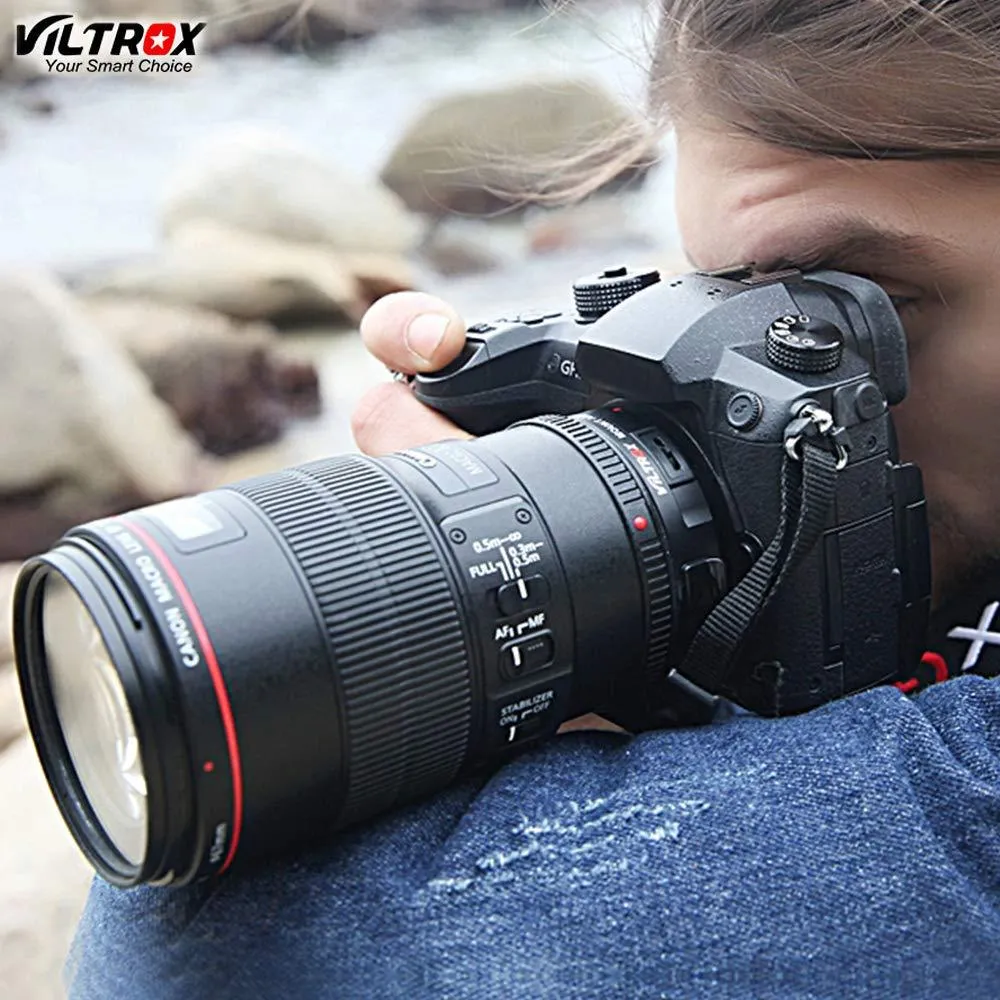 VILTROX EF-E II Electronic Lens Adapter Focal Reducer Booster for Canon EF Mount Lenses to Sony E Mount APS-C Camera Body with PDAF&CDAF Focus Mode and USB Update Port