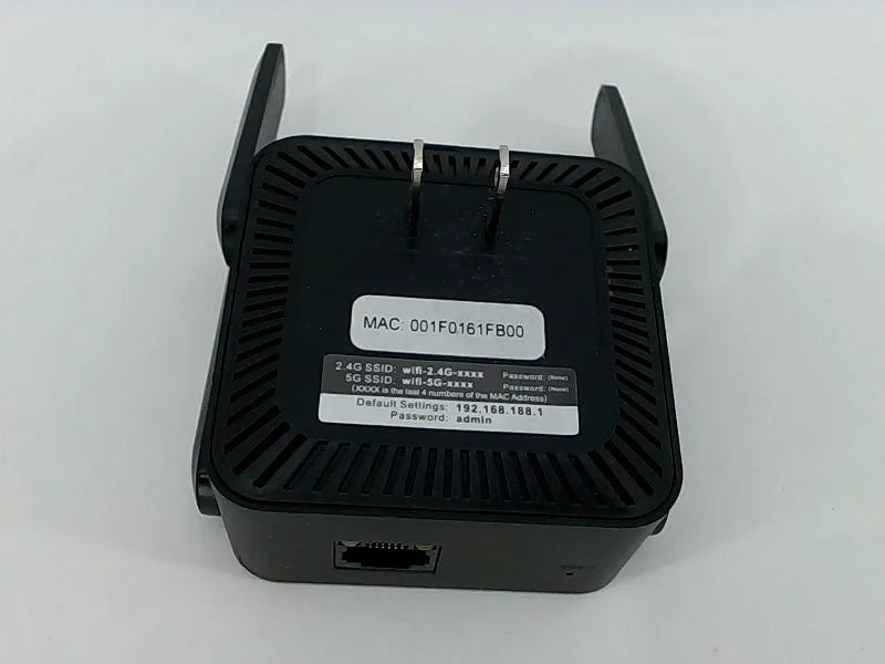 WiFi Repeater High Speed 1200mbps Range Extender Black