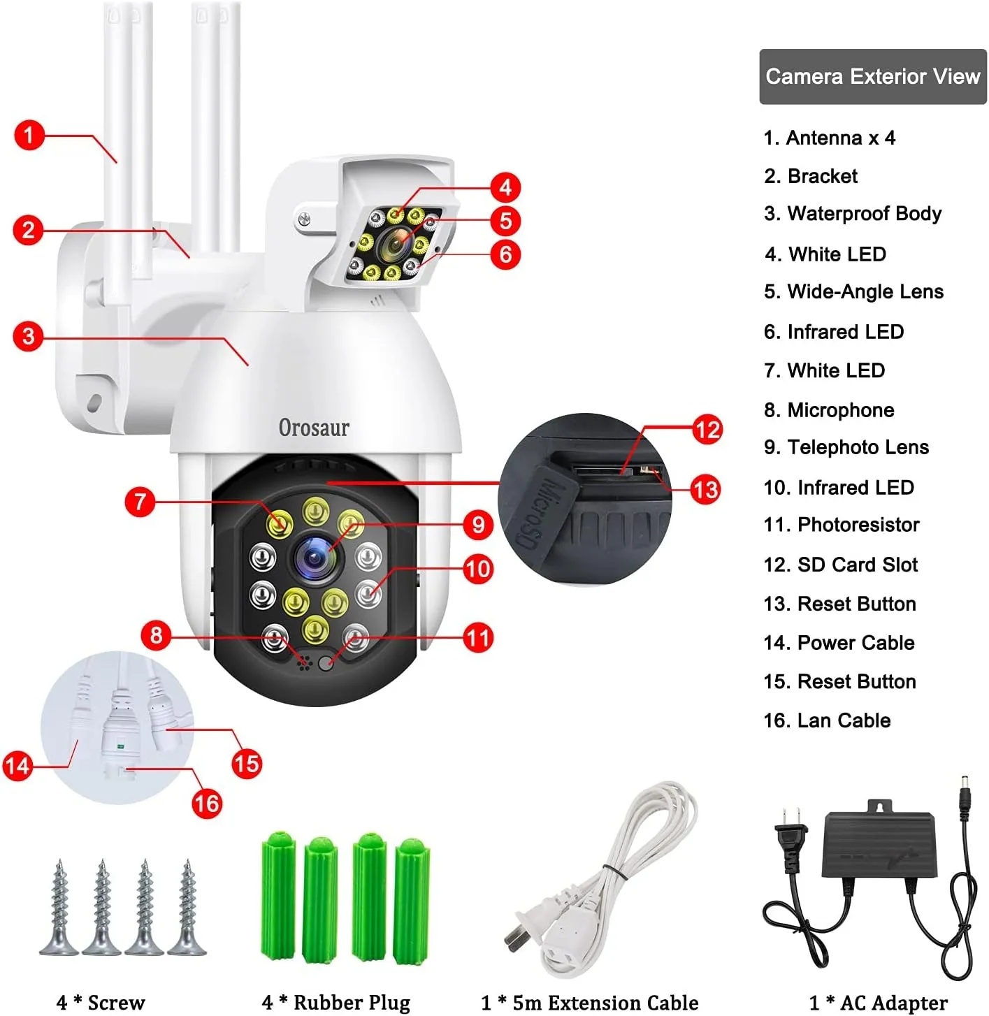 Wireless Security Camera Outdoor, 1080P Wifi 3MP IP Cameras with 2.4G Pan Tilt Waterproof IP66 Cloud Storage Color Night Vision Motion Detection 2 Way Audio Security for Home