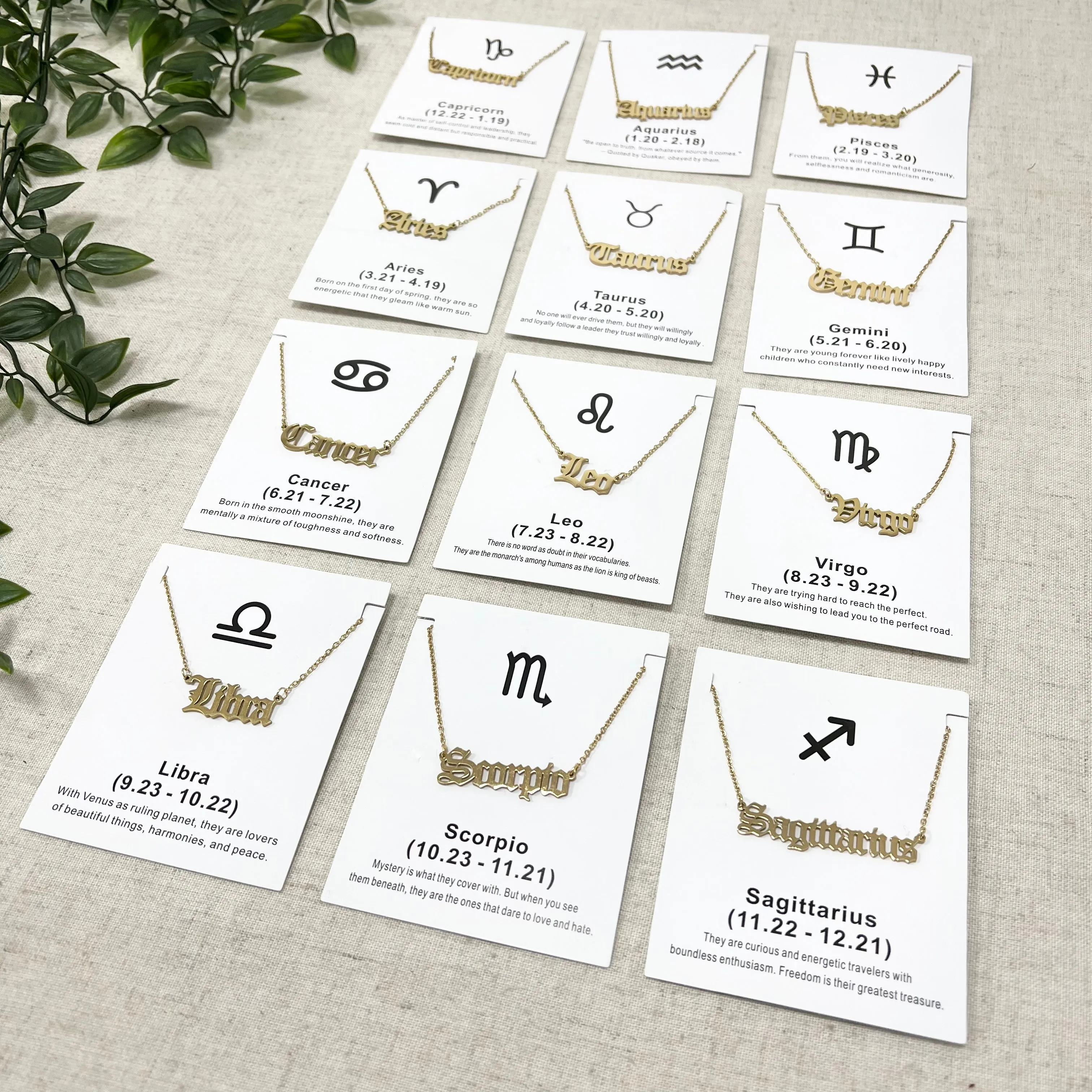 Zodiac Gold Necklace - Multi