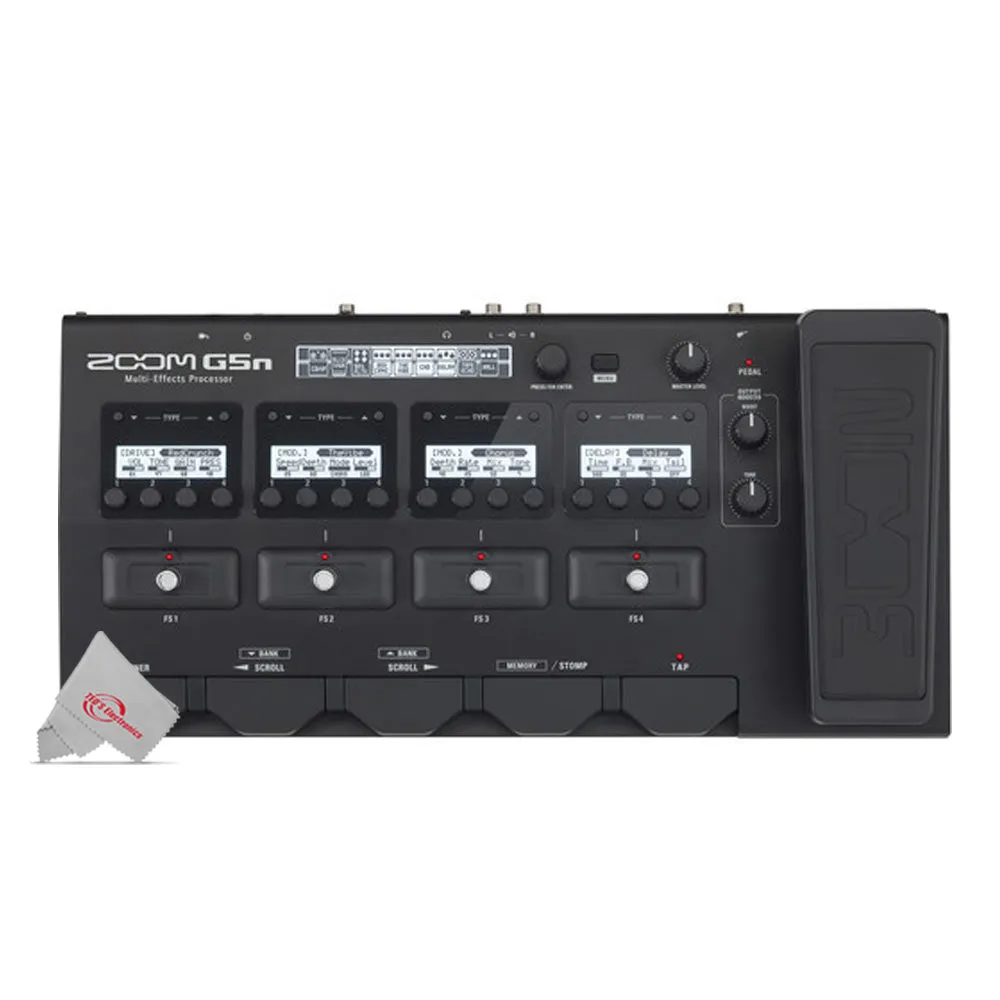 Zoom G5n Guitar Multi-Effects Processor with Pig Hog Solutions Cable